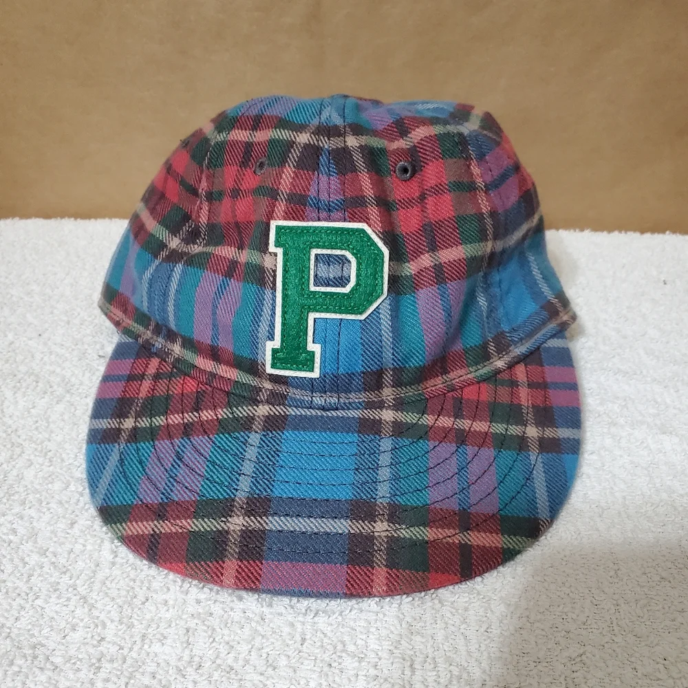 Sold. Polo Ralph Lauren Plaid Twill Madras Varsity "P" Patch Logo hat - Picture 2 of 16